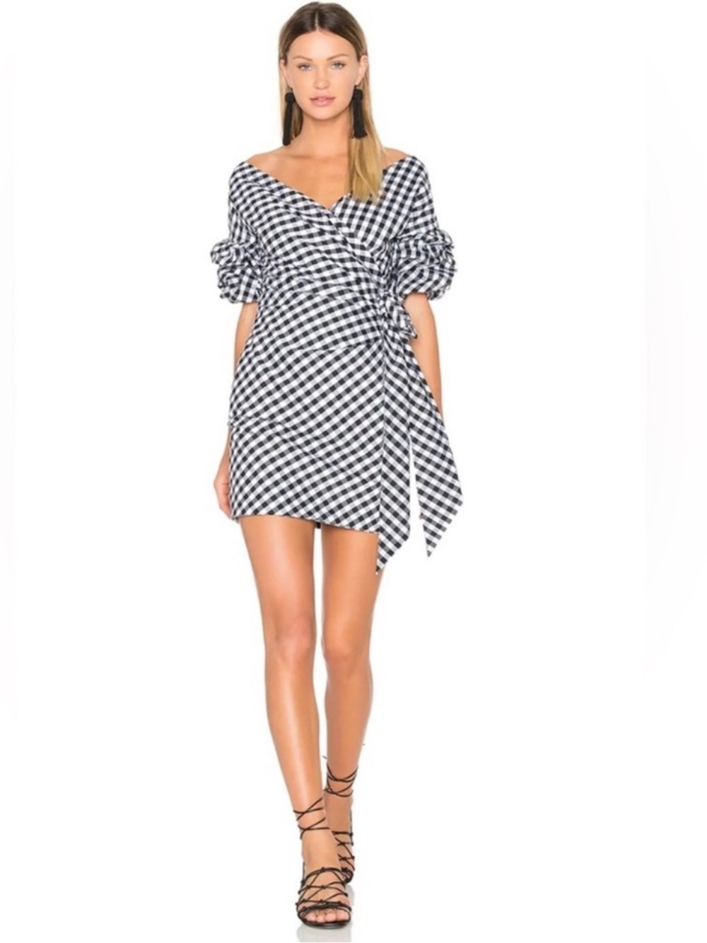 Fame and Partners x Revolve Gingham Russo Mini Dress